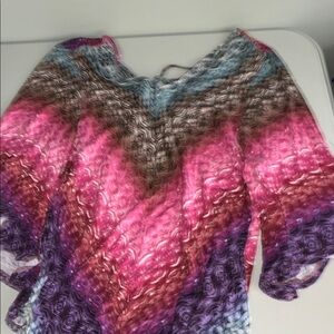 Democracy Pink and Gray Knit Top